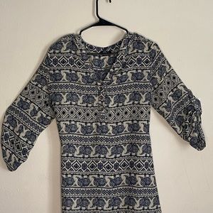 Elephant print dress